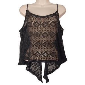 TOTO COLLECTION Diamond Geometric Print Sleeveless Open Back Tank Top X-Large